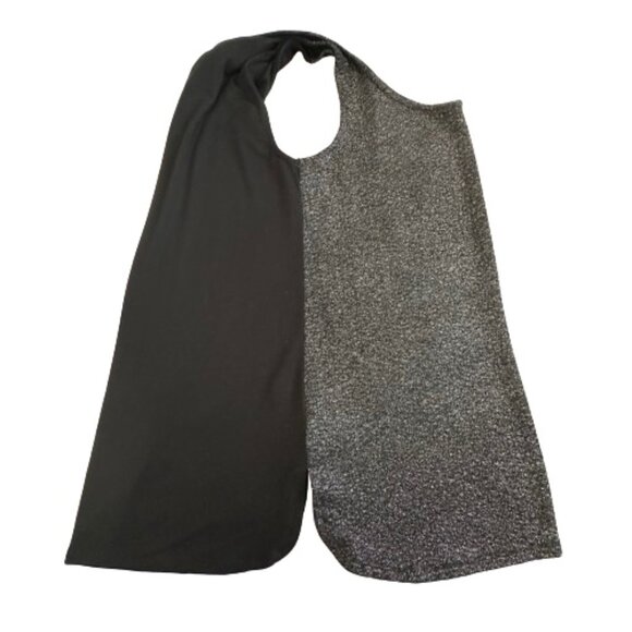 Cupio Women's Small Silver & Black Sleeveless Pull Over Holiday Casual Tank Top - Picture 8 of 12